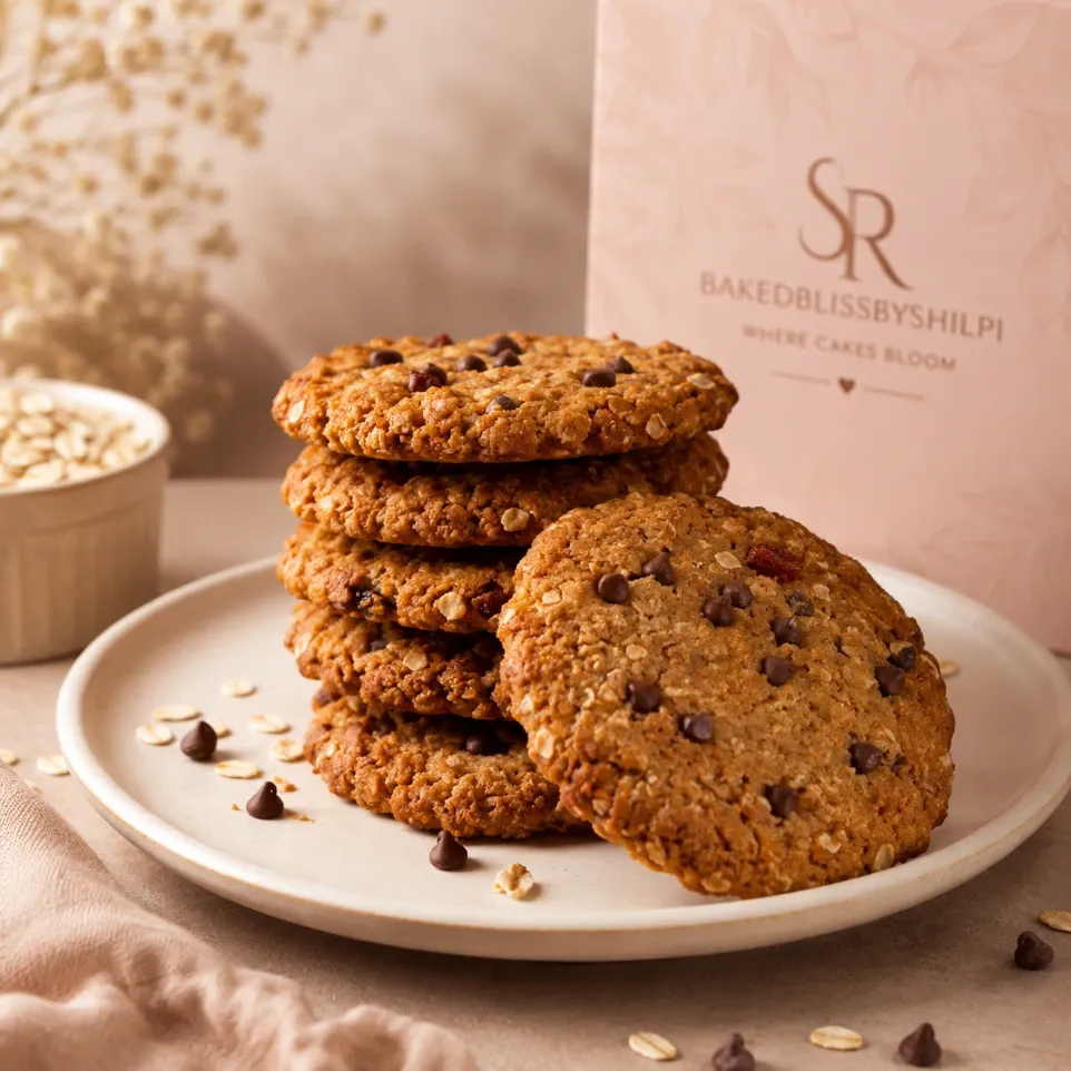 [OAT-JAG-001] Oats Jaggery Cookies (6 Cookies Box)